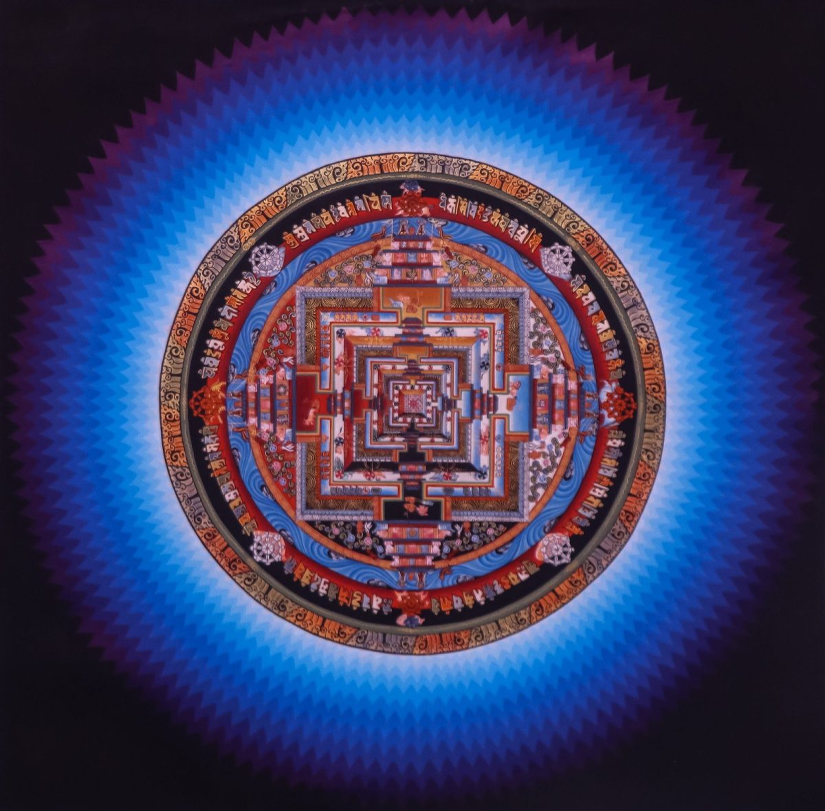 Blue Timeless Wheel of Enlightenment: Blue Kalachakra Mandala