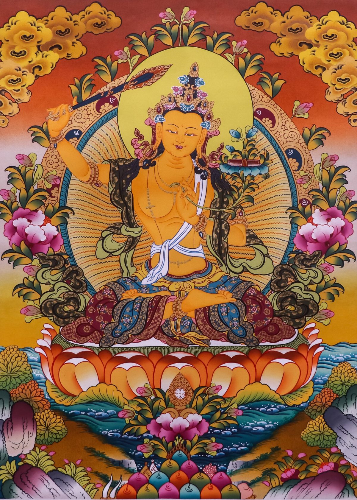 Manjushri Bodhisattva Thangka
